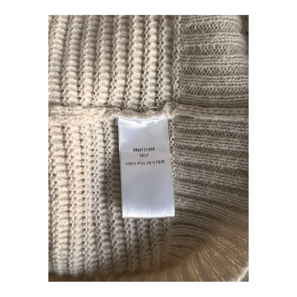FATE Cold Shoulder Ribbed‎ Cream & Orange Knit Sweater Coral Trim Size M NWT - Picture 13 of 13